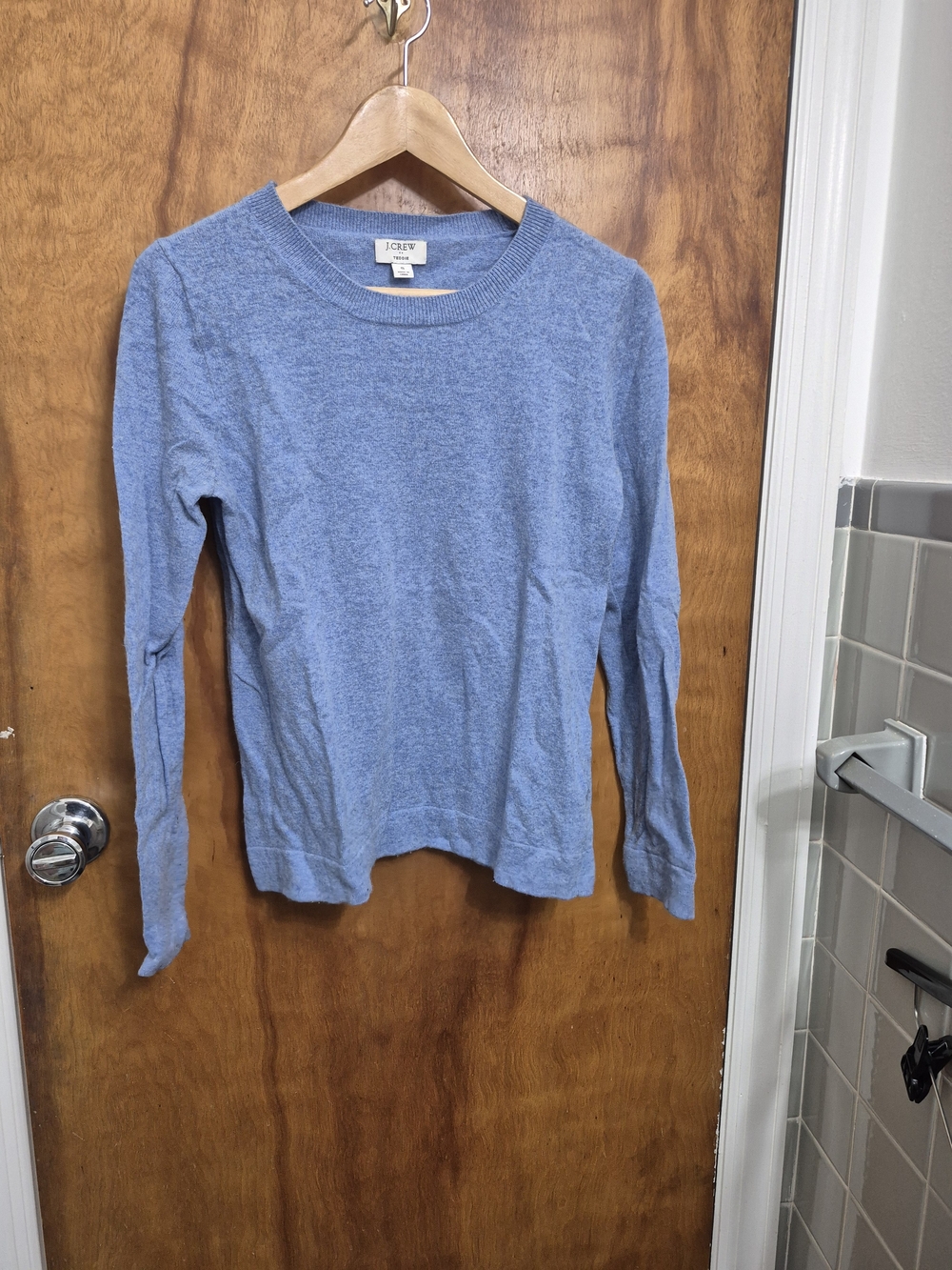 J. Crew Heathered Sky Blue Crewneck Sweater